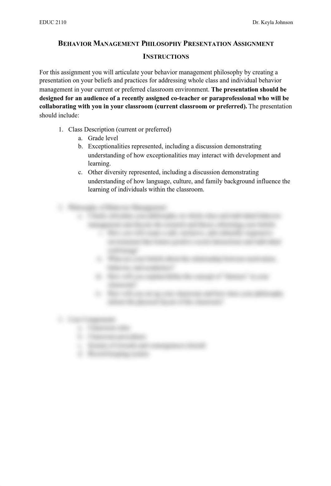BEHAVIOR MANAGEMENT PHILOSOPHY PRESENTATION ASSIGNMENT INSTRUCTIONS.pdf_d7gmuew2wv1_page1