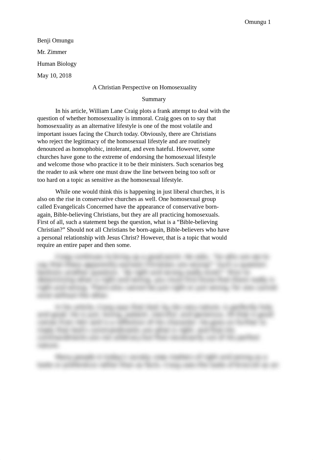 Human Bio A Christian Perspective on Homosexuality 050618.docx_d7gpzziwvr4_page1