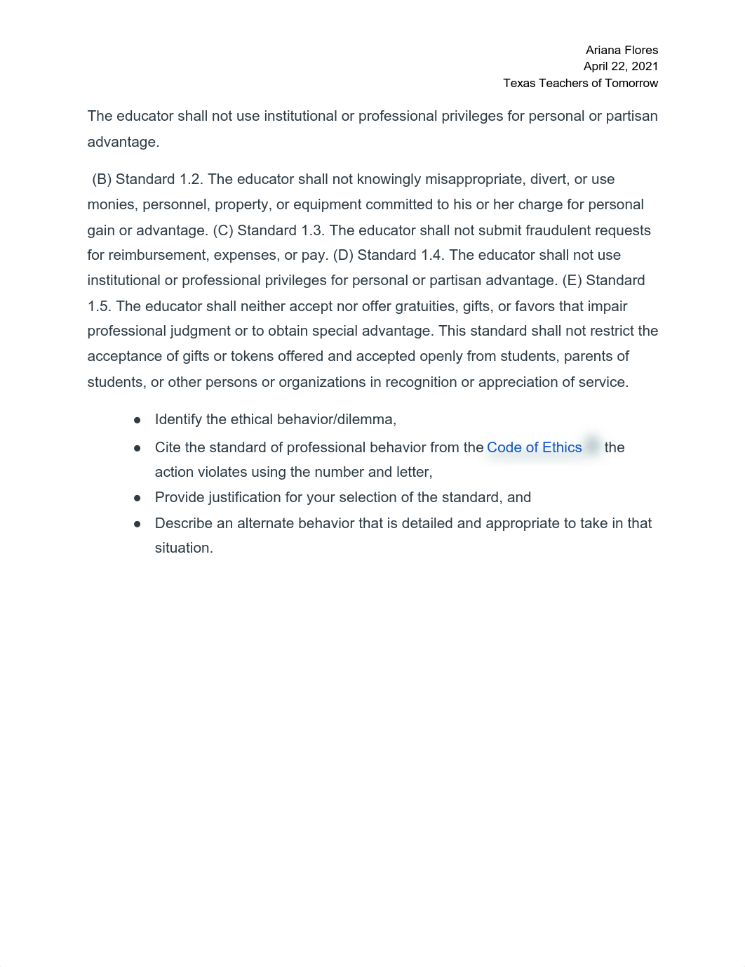 Flores - Project 700.1 The Teacher_ Responding to Ethical Dilemmas.pdf_d7gteuf8te5_page2