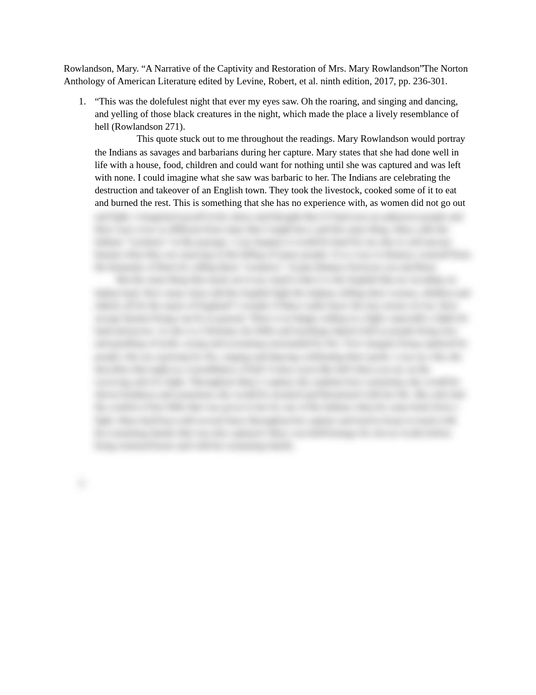 A Narrative of the Captivity and Restoration of Mrs. Mary Rowlandson (CP2).docx_d7h71otrxa7_page1