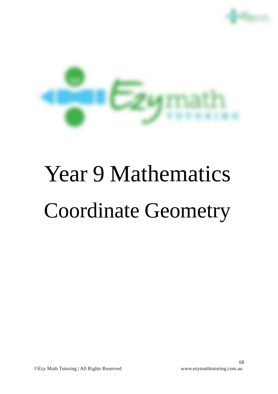 Year 9 Maths - Coordinate Geometry - Answers (Ch4).pdf_d7hcazzipoc_page1