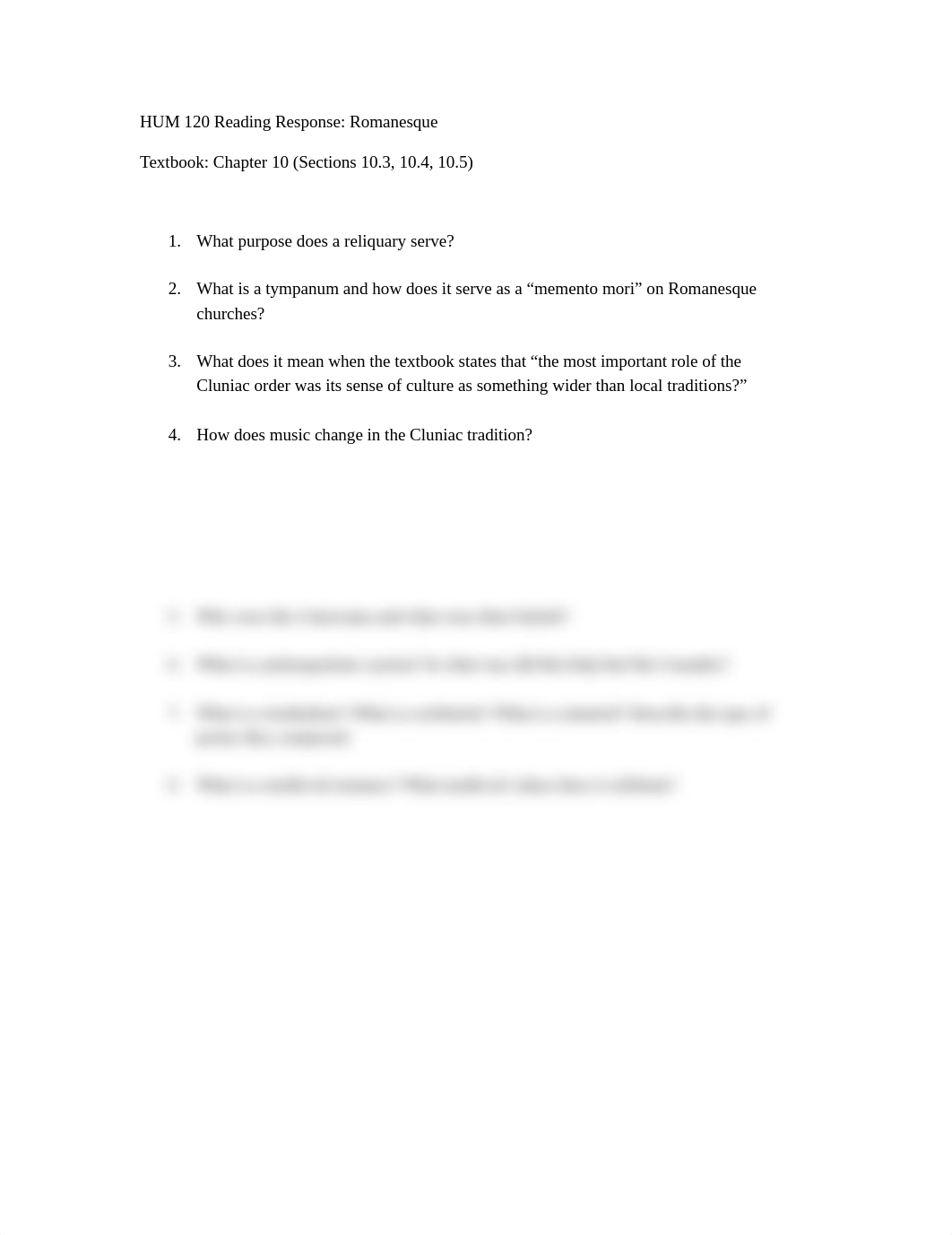 HUM 120 Reading Response Romanesque (1).docx_d7igt5bcrlt_page1