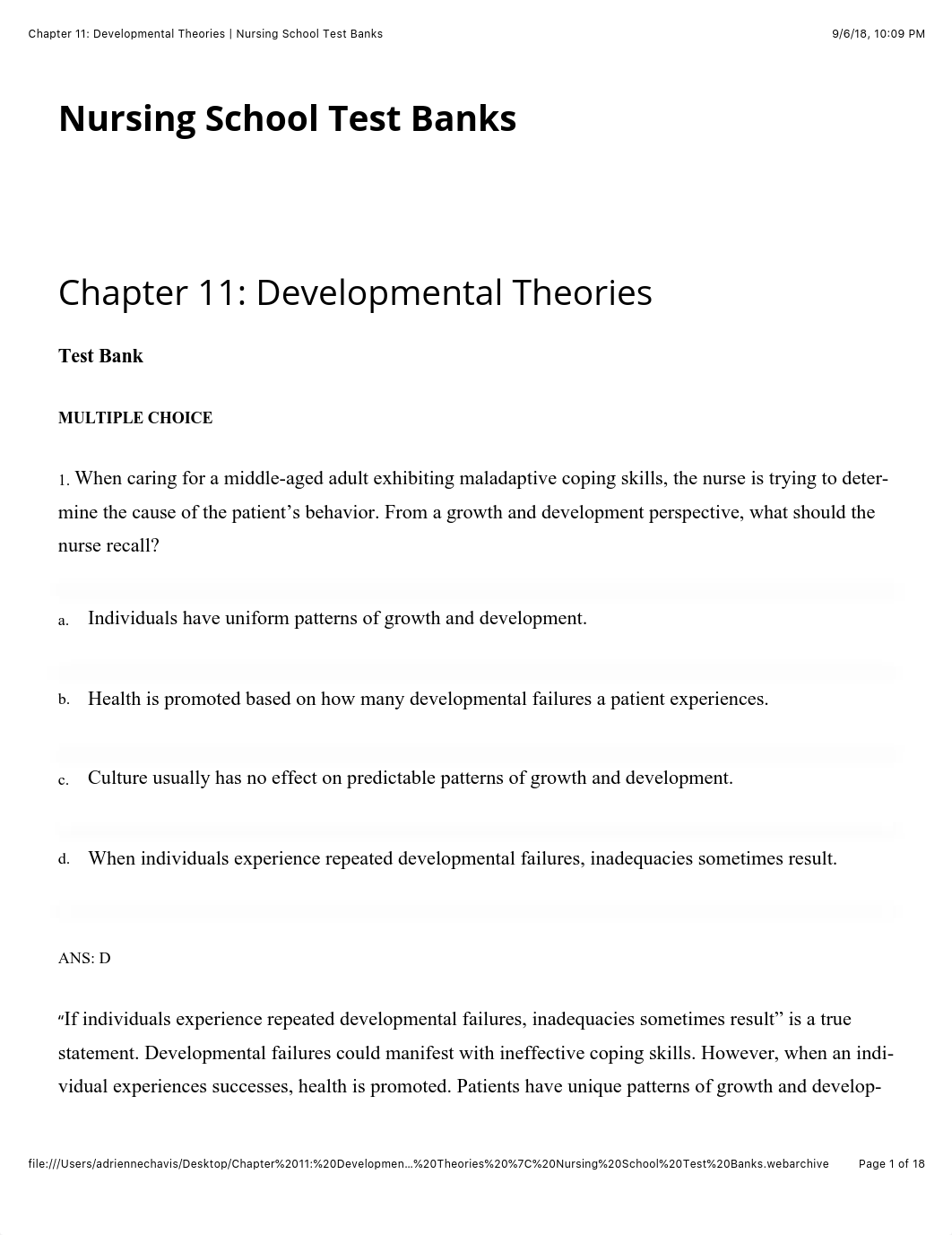 Chapter 11: Developmental Theories | Nursing School Test Banks.pdf_d7imehvcxr6_page1