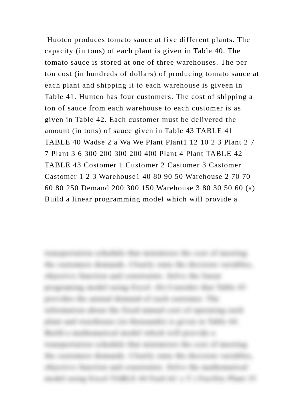 Huotco produces tomato sauce at five different plants. The capacity (.docx_d7ixzxhd8fv_page2
