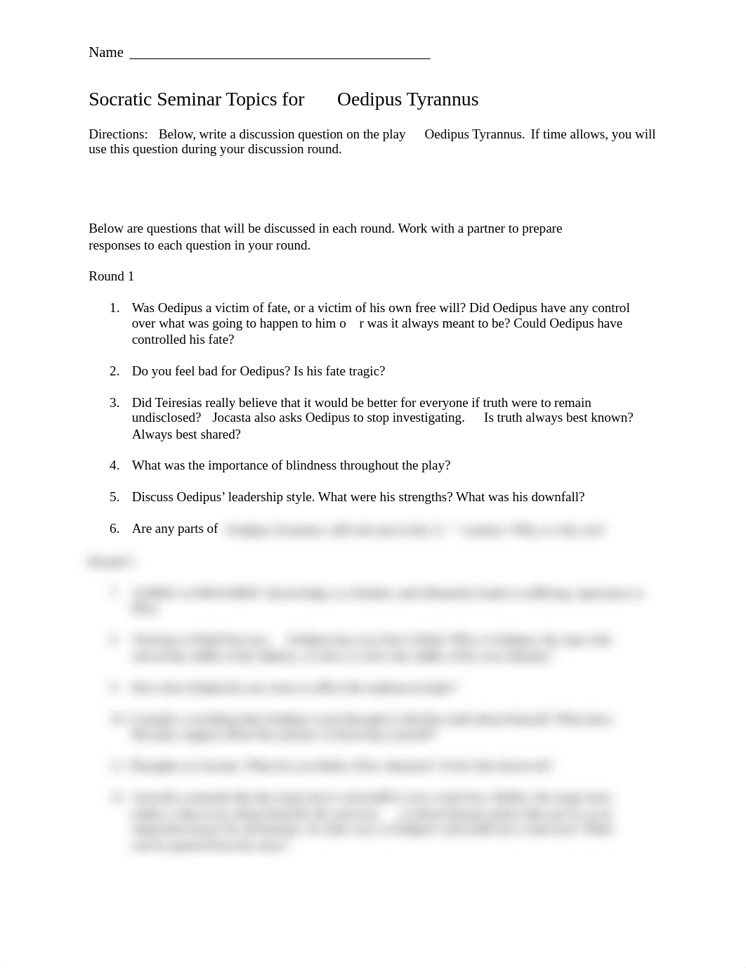 Oedipus Tyrannus Socratic Seminar Topics_d7jfusi8tmr_page1