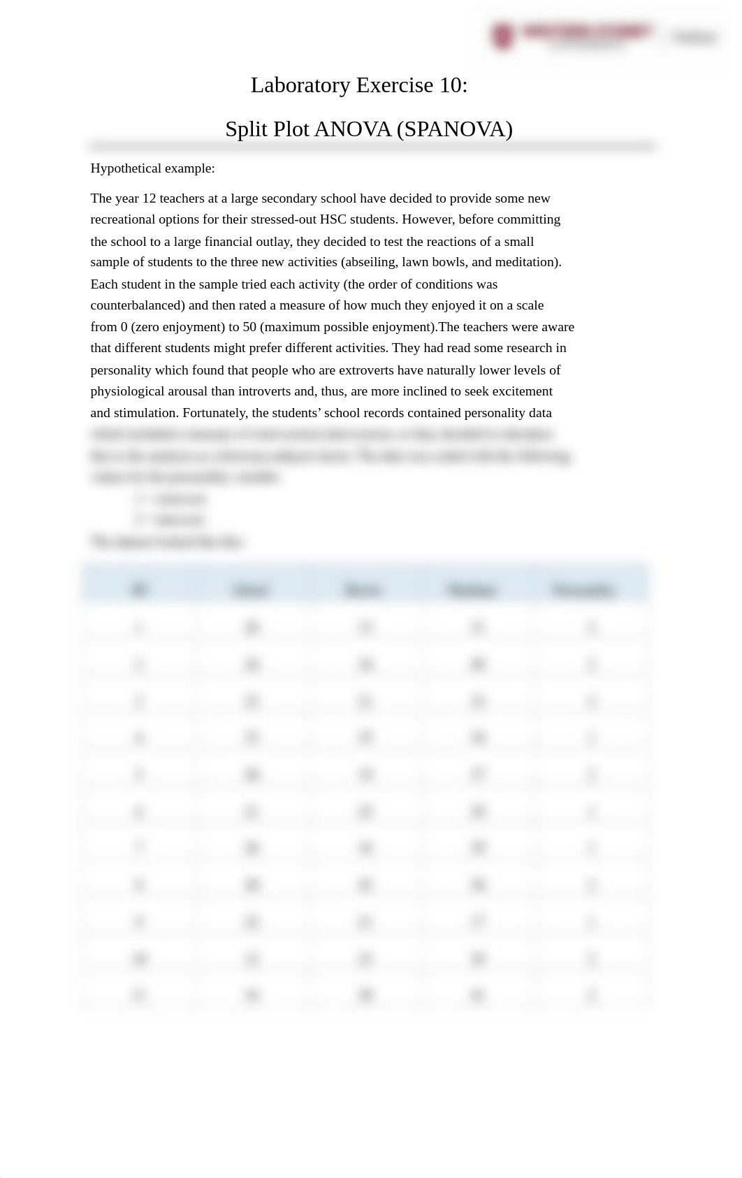 Laboratory Exercise 10 - Split Plot ANOVA (SPANOVA).docx_d7jo4swk9kl_page1