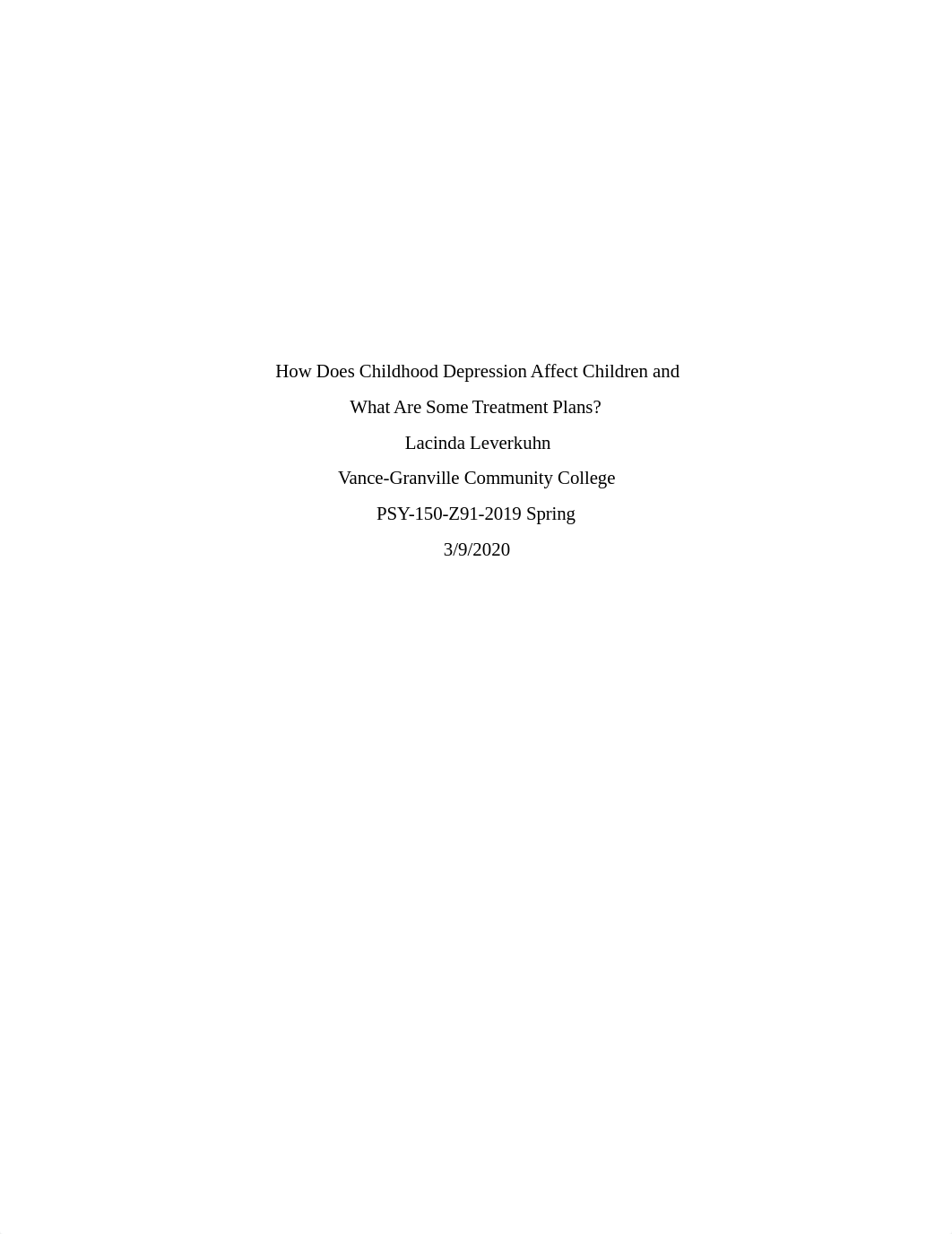 How Does Childhood Depression Affect Children. Lacinda Leverkuhn.docx_d7jy7zwqv9q_page1