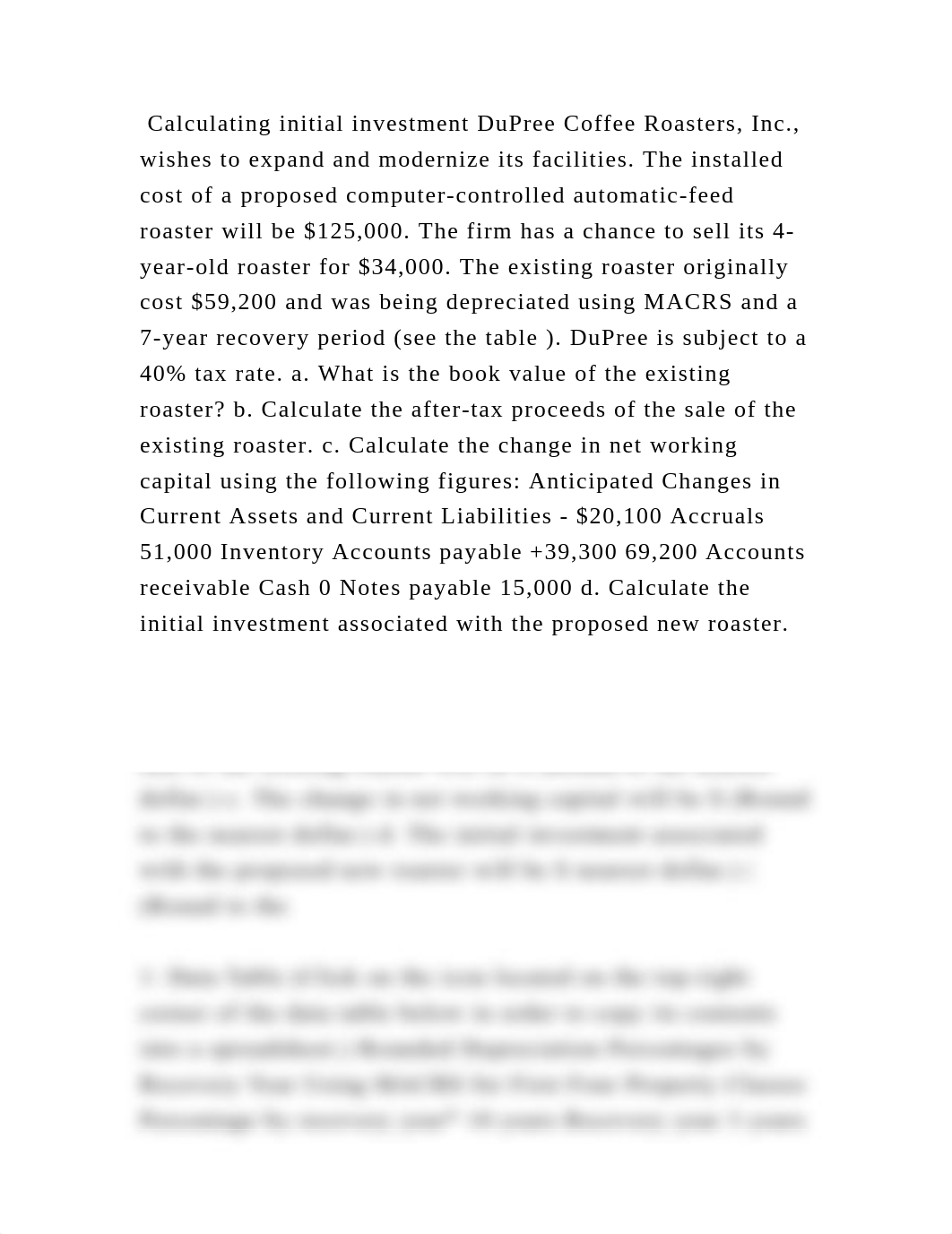 Calculating initial investment DuPree Coffee Roasters, Inc., wishes t.docx_d7jz8x4xkor_page2