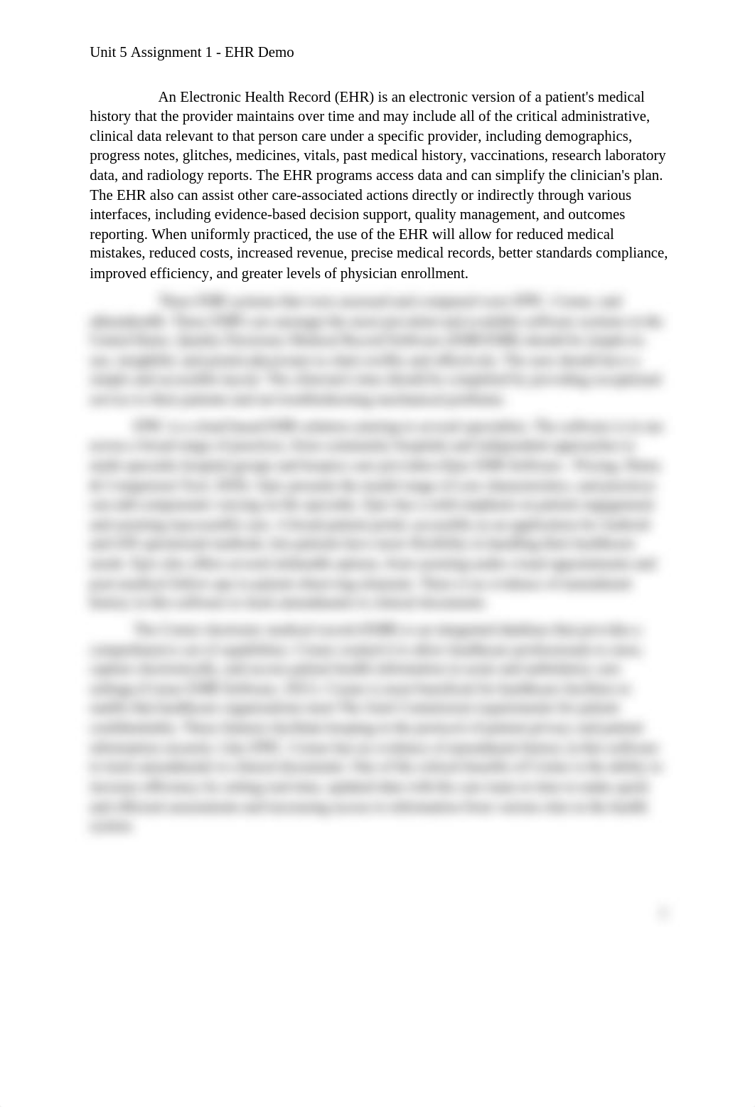 HC450-8 Unit 5 Assignment 1  EHR Demo.docx_d7k9voxi57h_page2