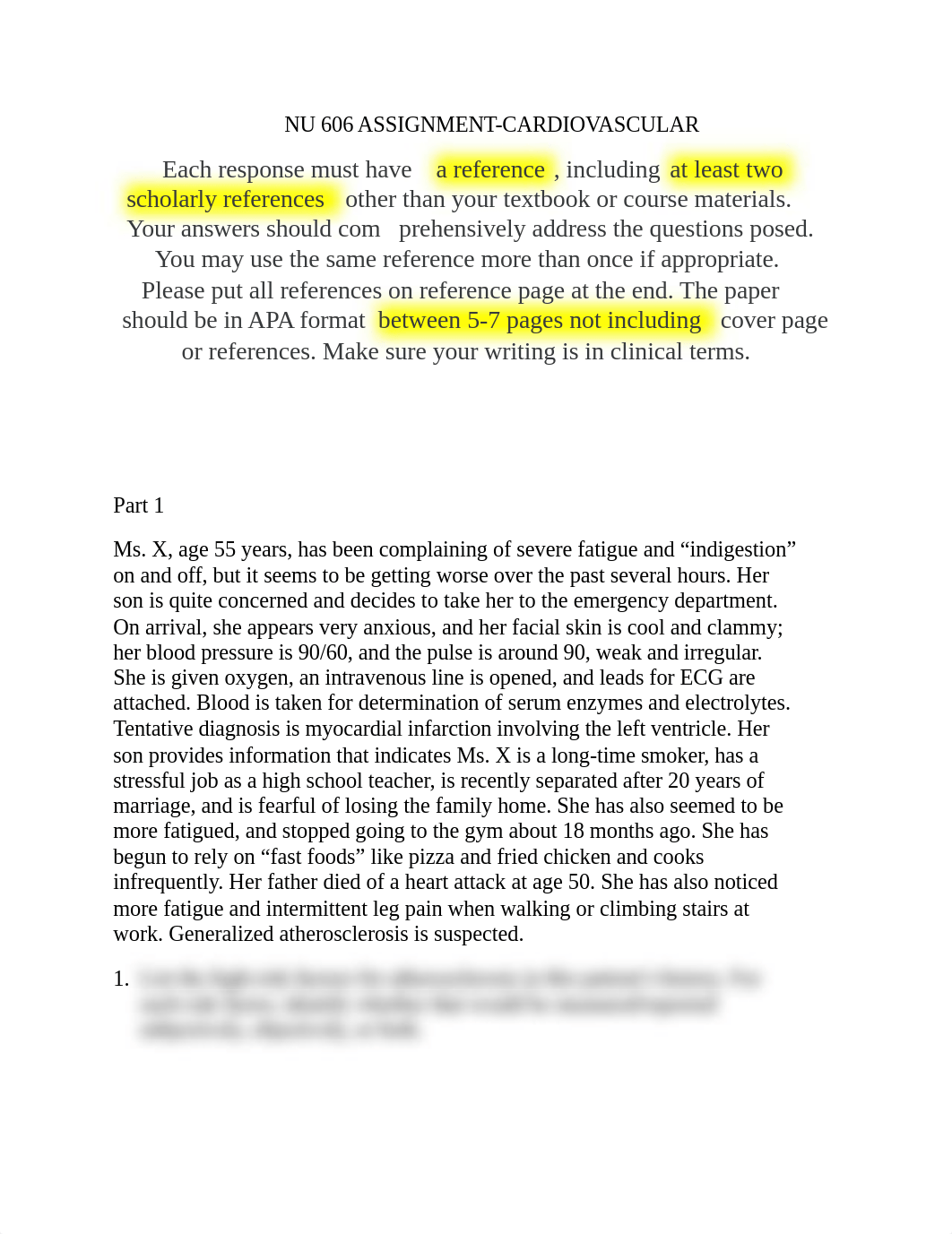 NU 606 CASE STUDY - CARDIOVASCULAR.docx_d7ki699nxnj_page1