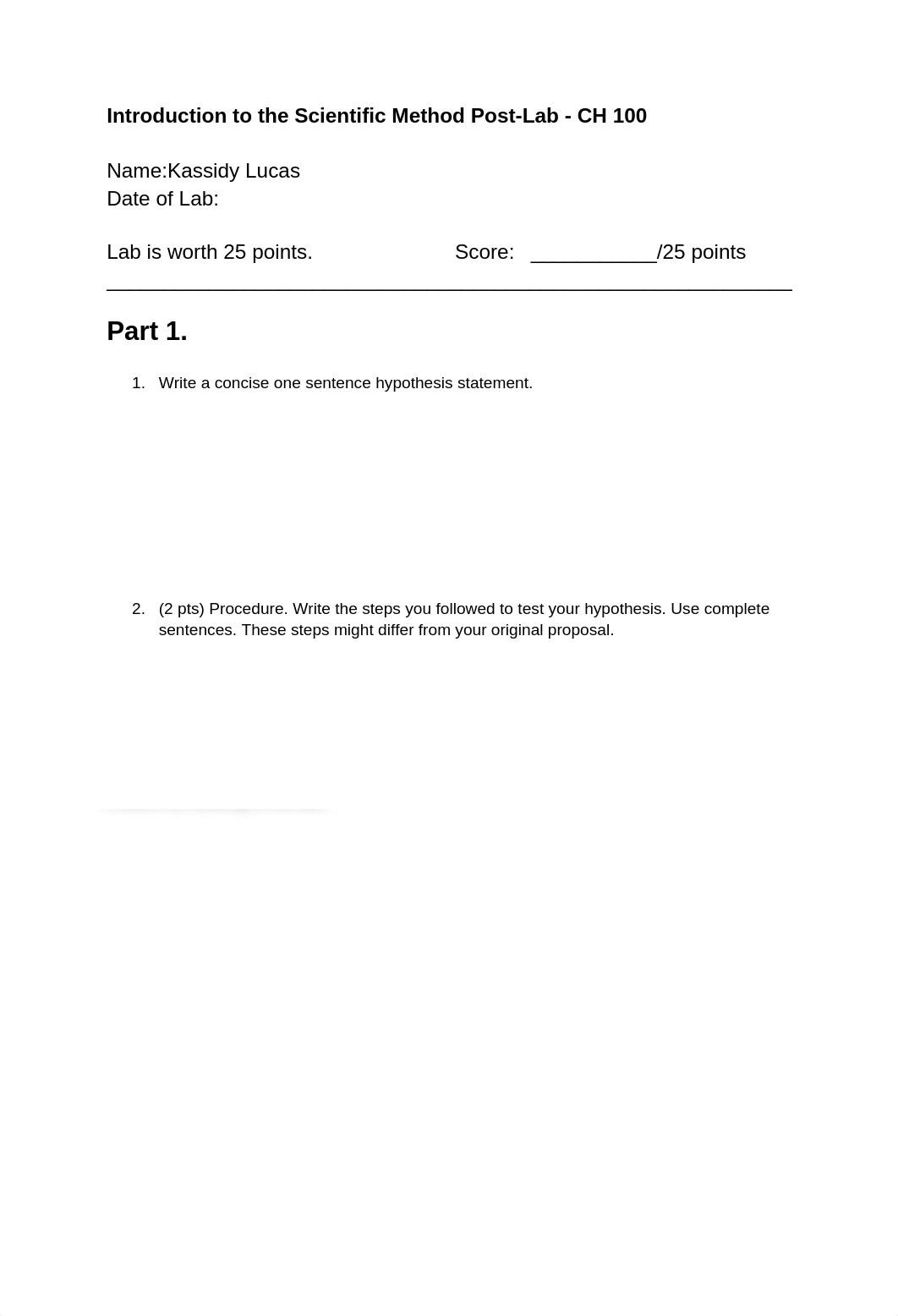 Copy of Introduction to the Scientific Method Post-Lab - CH 100.docx_d7l0eljhhhy_page1