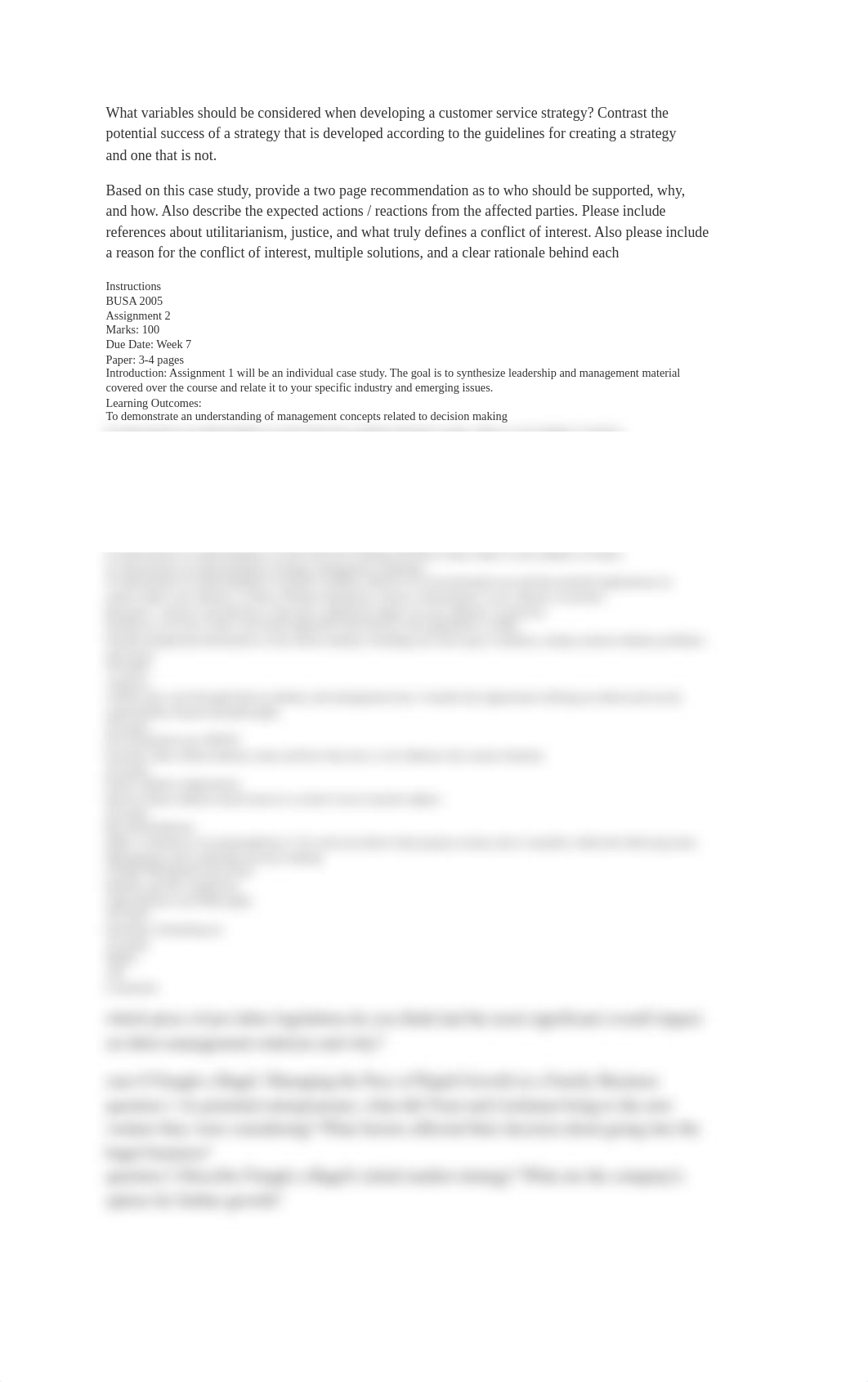 What variables should be considered when developing a customer service strategy.docx_d7lbqq2v2fl_page1