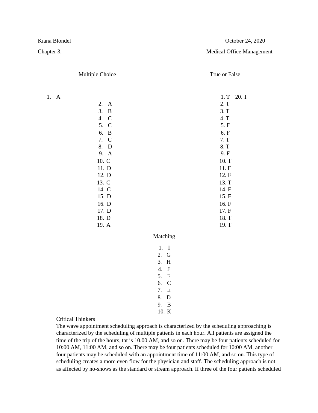 Chapter 3 Medical Office Management H.W. Kiana Blondel.docx_d7lguie838t_page1