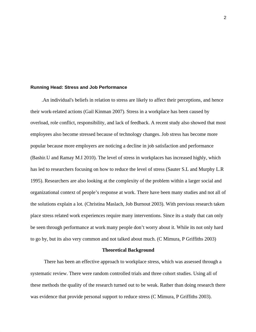 Running Head: Stress and Job Performance_d7lldr1jq3s_page2