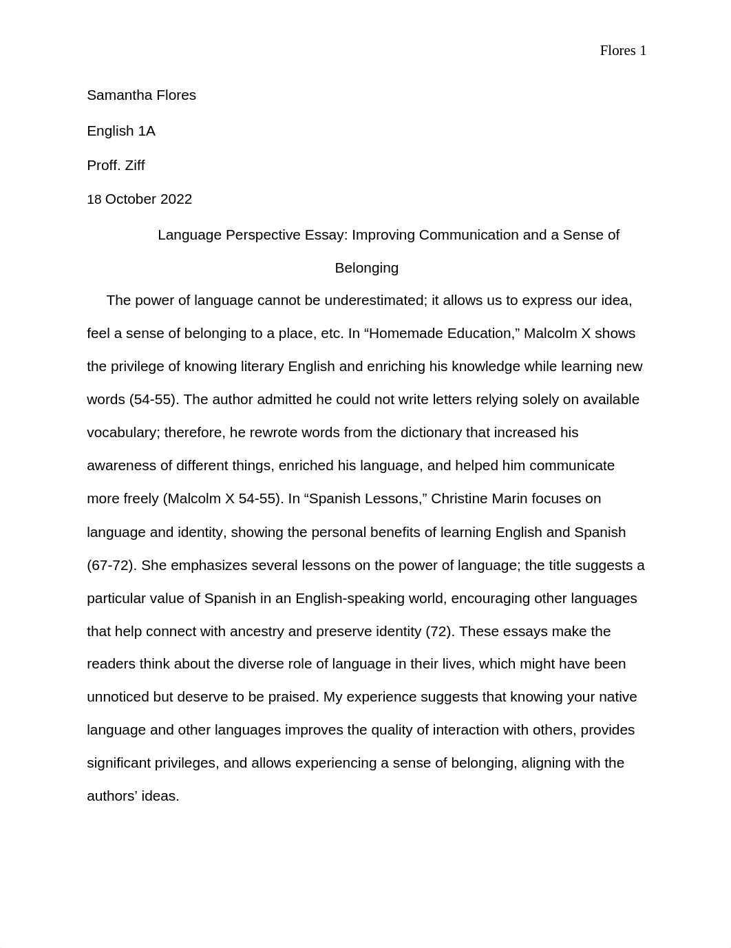 Language Perspective Essay Improving Communication and a Sense of Belonging (2).docx_d7mpocxpdlj_page1