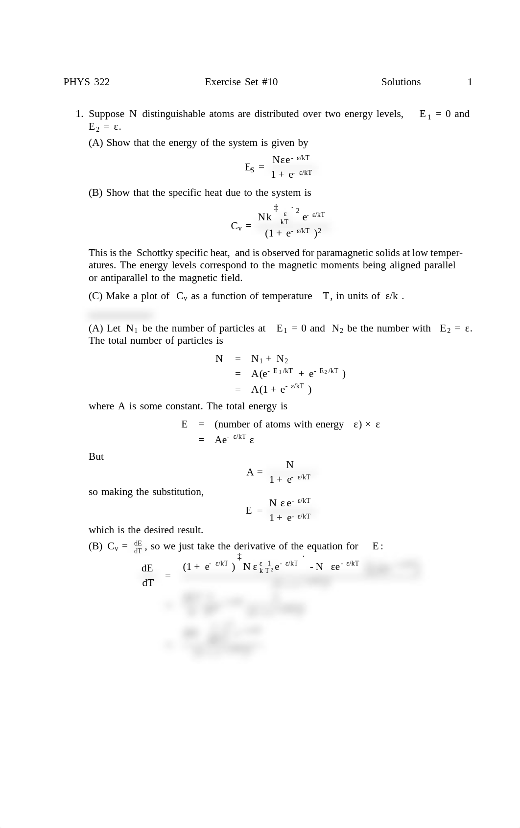 Phys 322 Schottky Specific Heats Homework Solutions_d7mu5e7w66c_page1