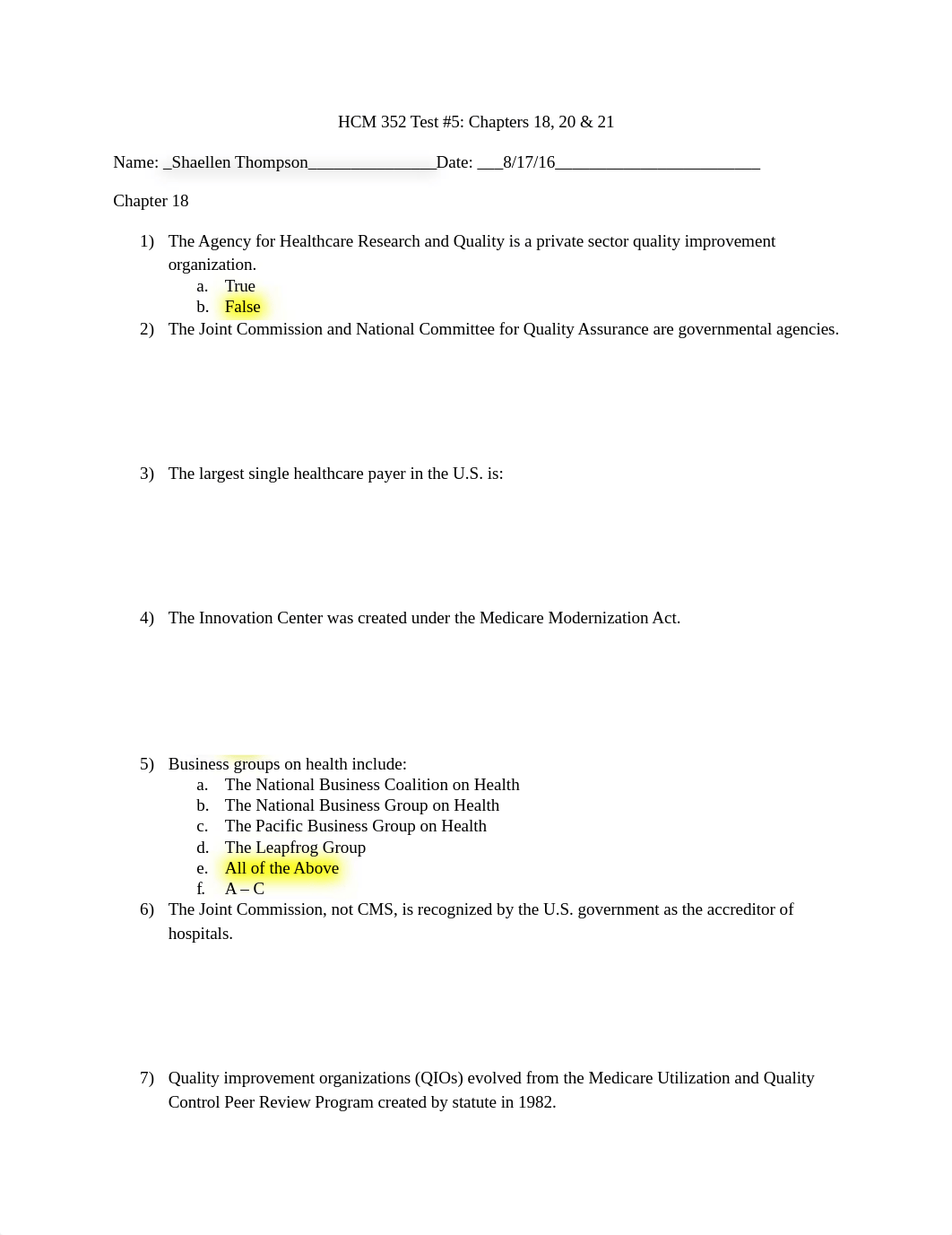 HCM 352 Week 5 Test Shaellen Thompson_d7myf3snuj7_page1