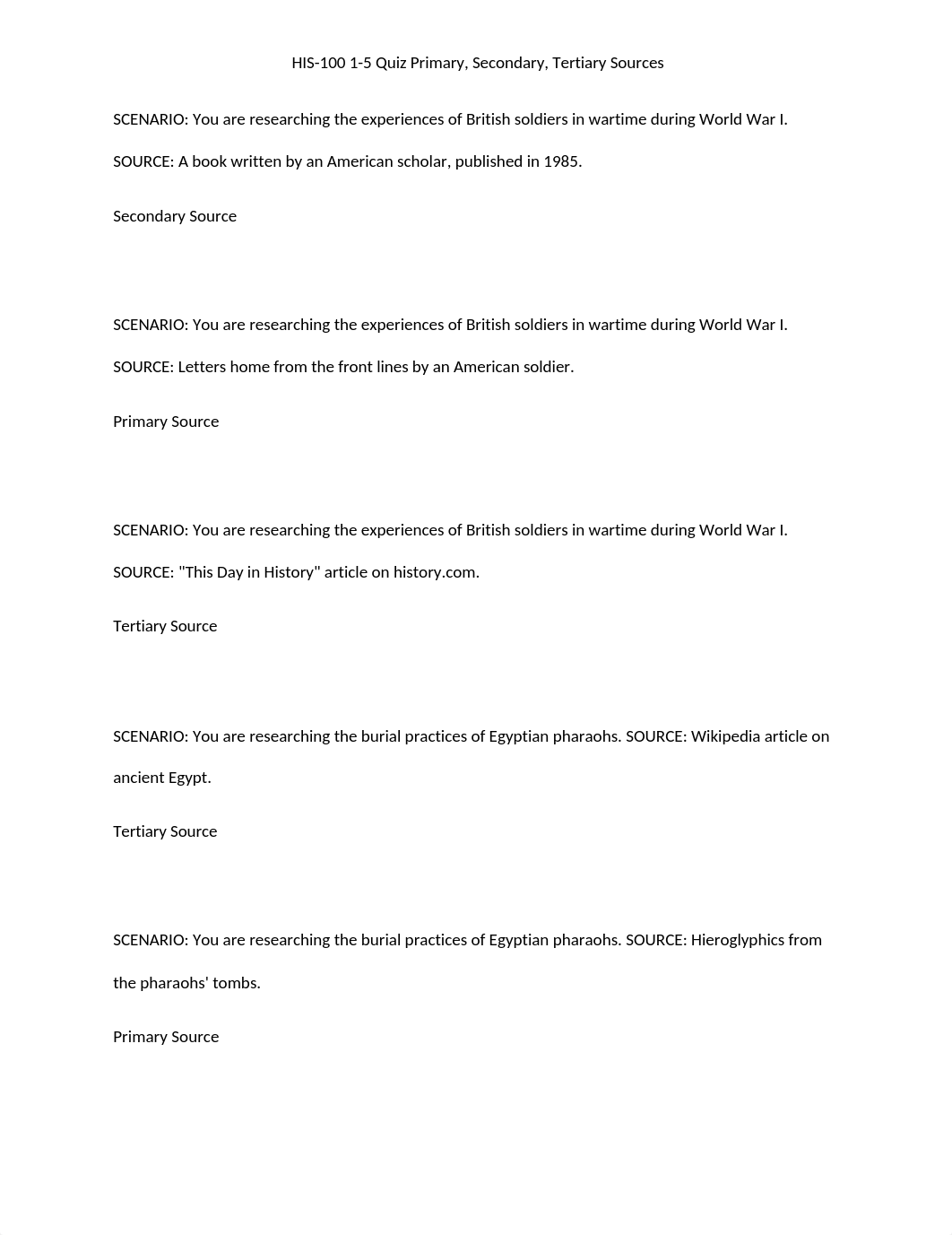 HIS-100 1-5 Quiz Primary Secondary Tertiary Sources.docx_d7n6ivzlrxq_page1