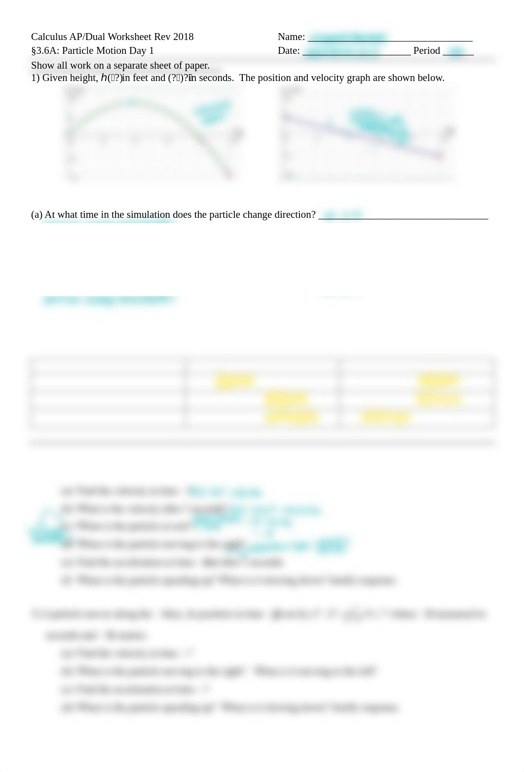 Calculus AB 5.2 PRACTICE - Particle Motion.pdf_d7n6ocf6774_page1