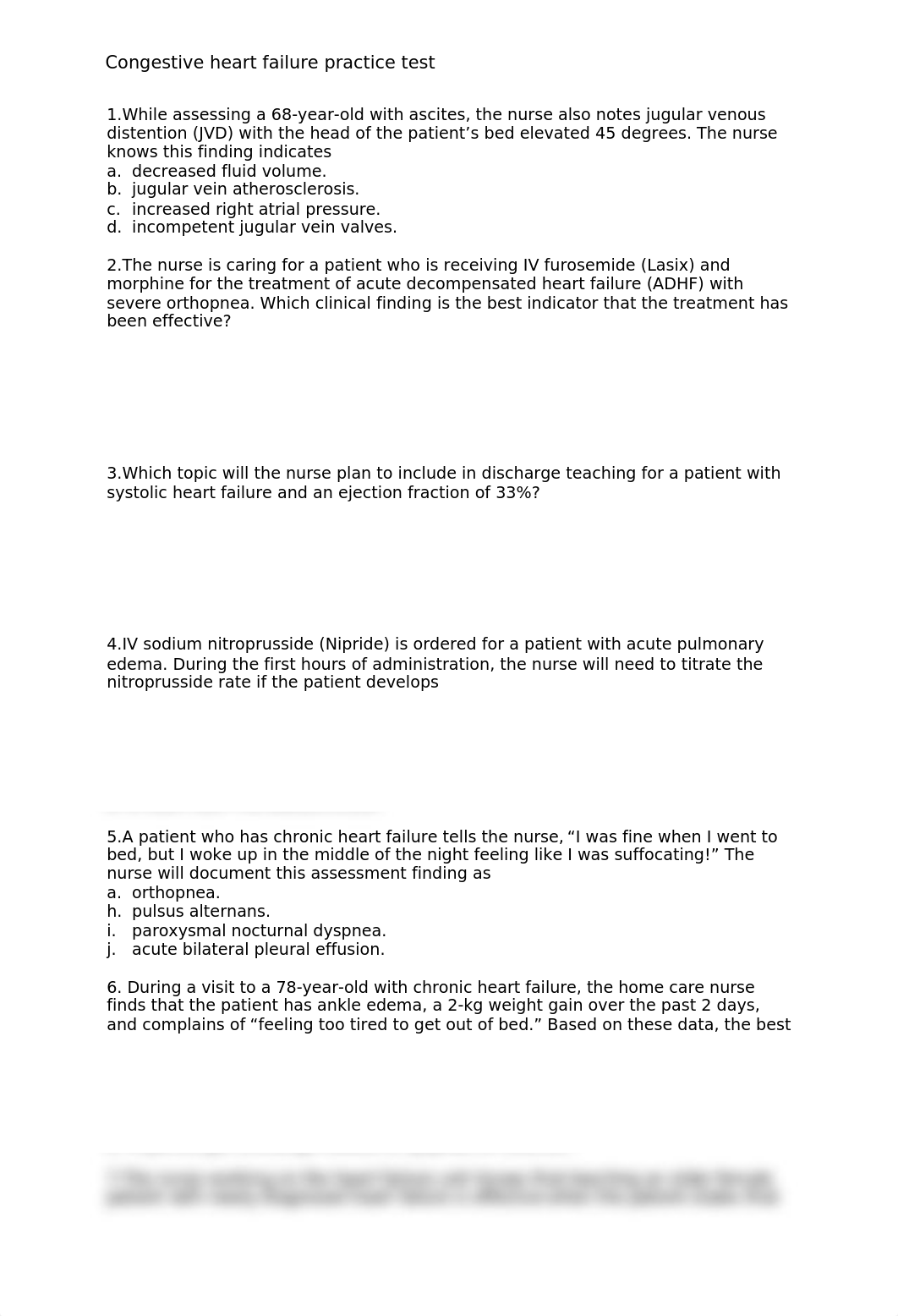 Congestive heart failure practice test.docx_d7n7mbeo3oz_page1