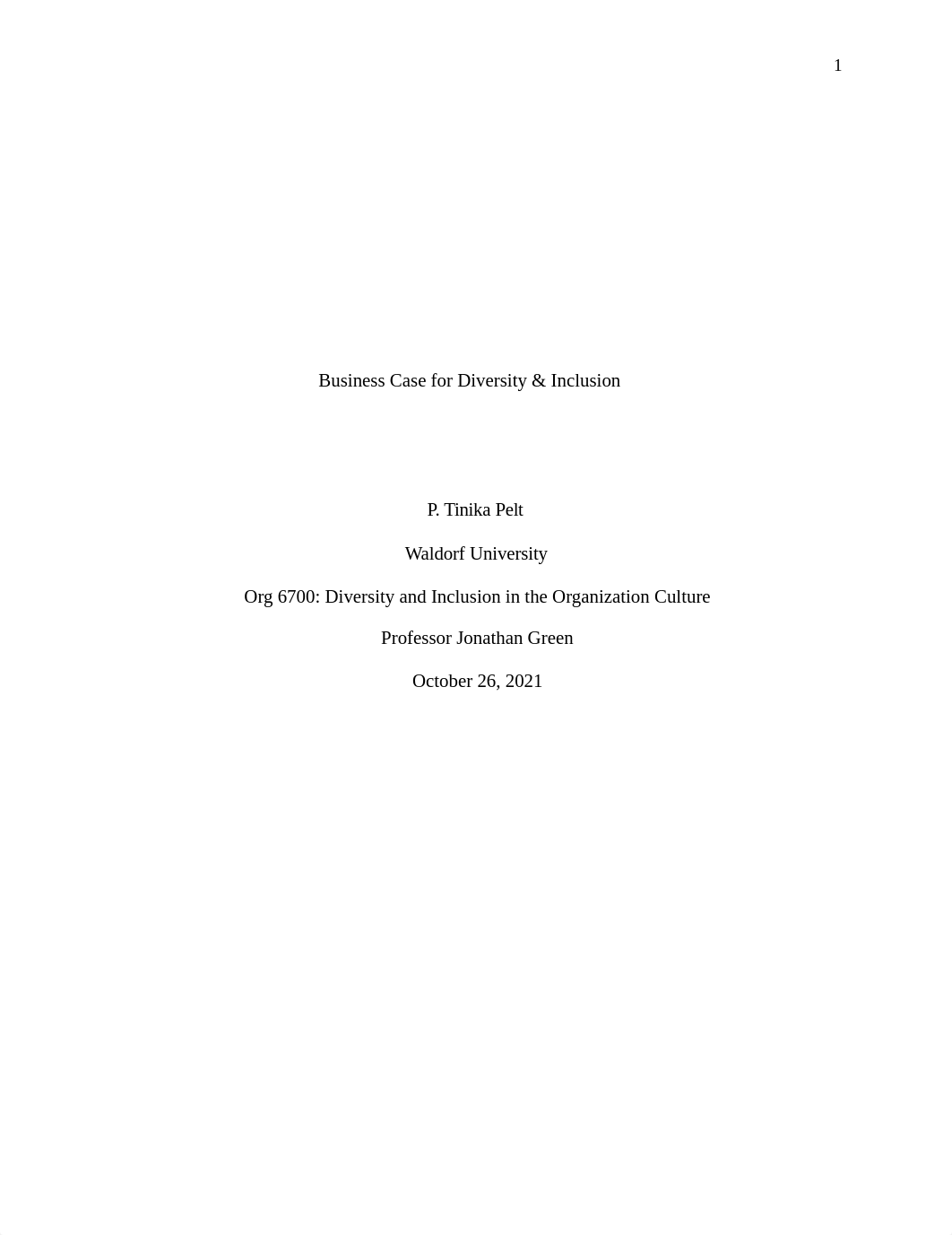 Unit VII Scholarly Activity - Diversity and Inclusion - P Tinika Pelt.docx_d7n7wi5ghec_page1