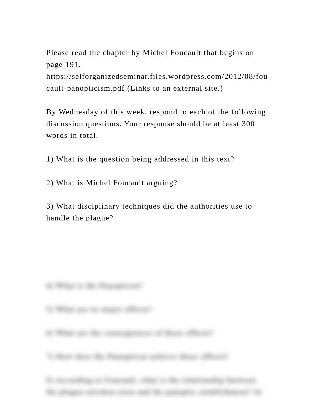 Please read the chapter by Michel Foucault that begins on page 191. .docx_d7naabda8p0_page2