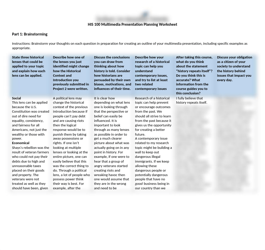 HIS 100 Multimedia Presentation Planning Worksheet.docx_d7no4dl3smj_page1