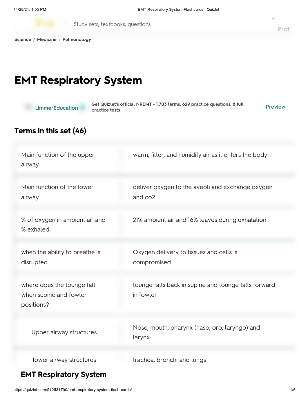 EMT Respiratory System Flashcards _ Quizlet.pdf_d7o0dfc1h7f_page1