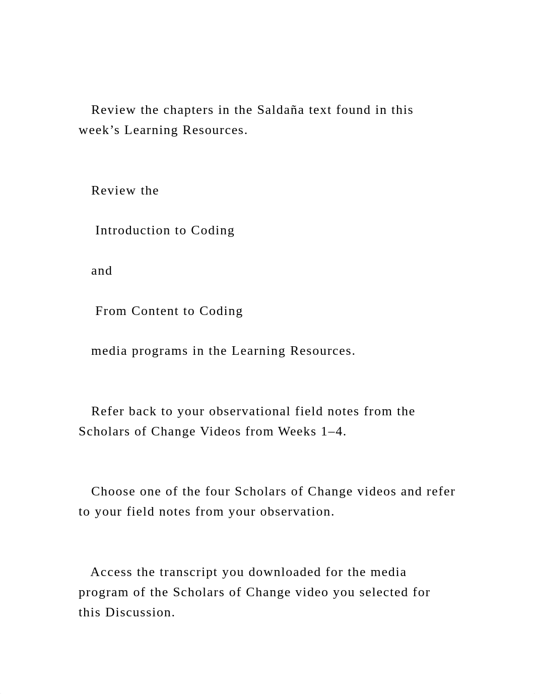 Review the chapters in the Saldaña text found in this week's Lea.docx_d7oea276d3l_page2