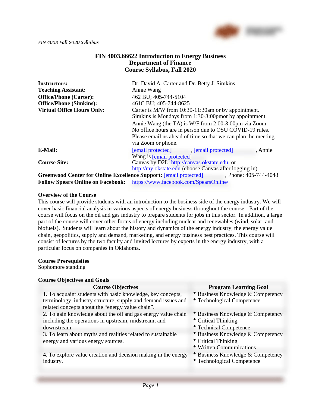 SYLLABUS - FIN 4003 Energy Business Syllabus Fall 2020-final.docx_d7ogogvjp25_page1