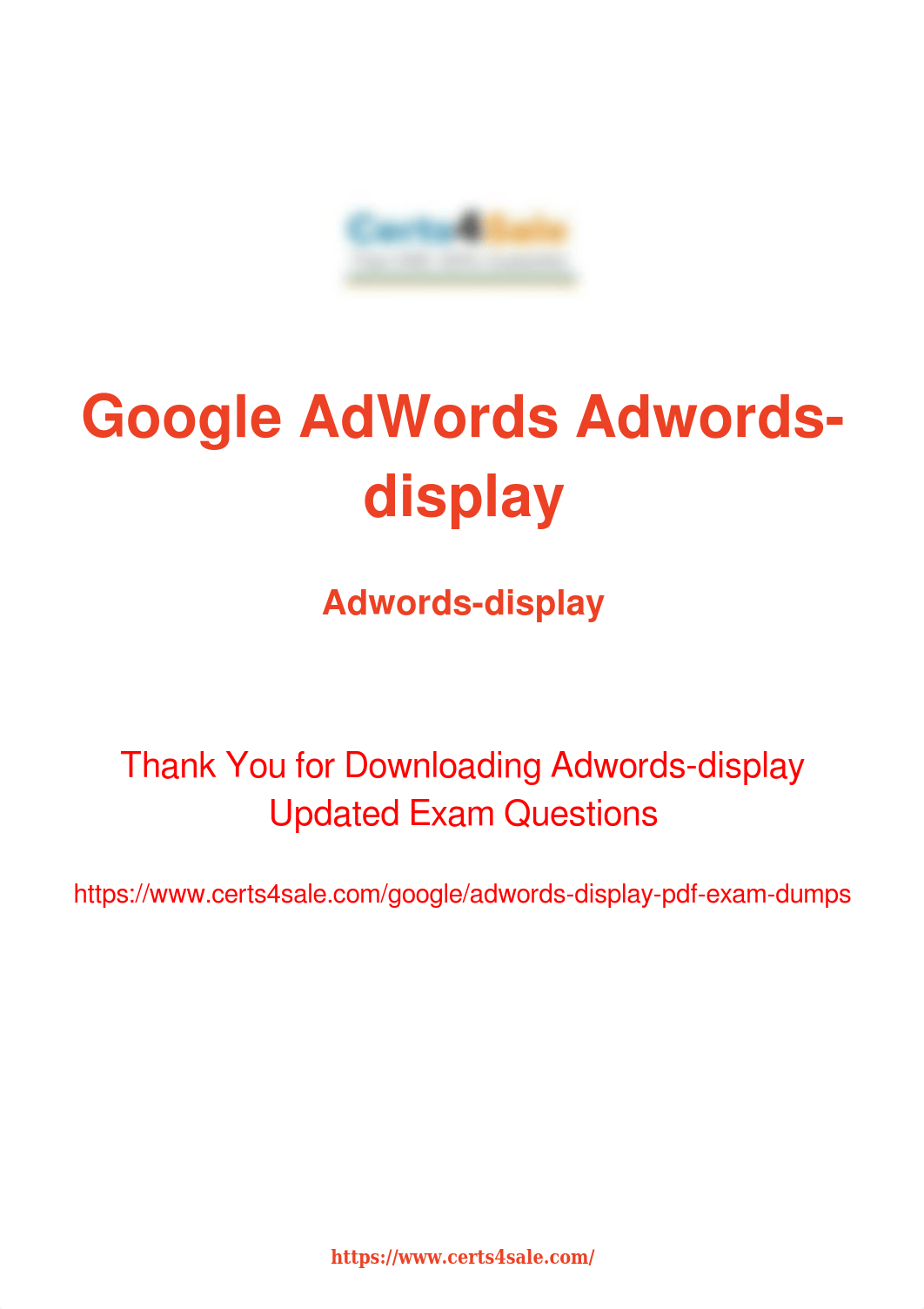 Adwords-display Exam Dumps Questions Updated 2018.pdf_d7olhwlsq77_page1