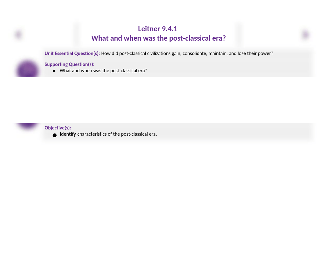 Nicholl - 9.4.1 What and when was the post-classical era Document.docx_d7ombl3hakv_page1