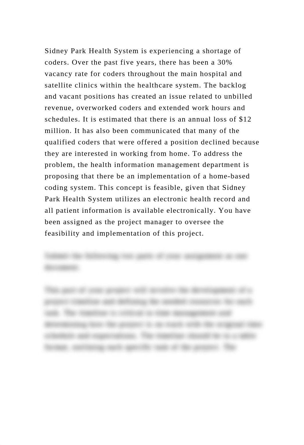 Sidney Park Health System is experiencing a shortage of coders. Over.docx_d7oodr1nqi6_page2