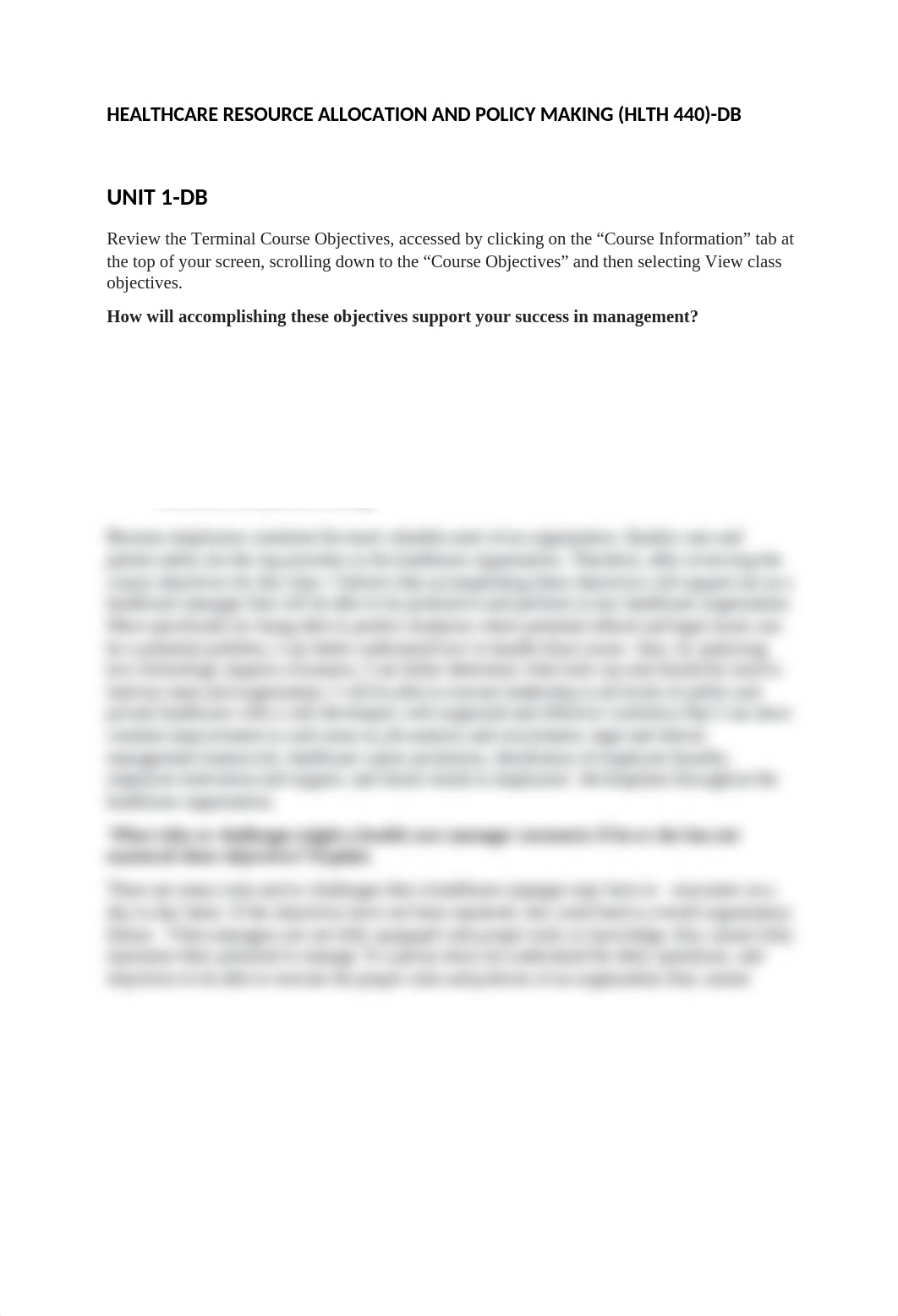 Unit 1_HEALTHCARE RESOURCE ALLOCATION AND POLICY MAKINING(HLTH 440)DB.docx_d7p032jxv4x_page1