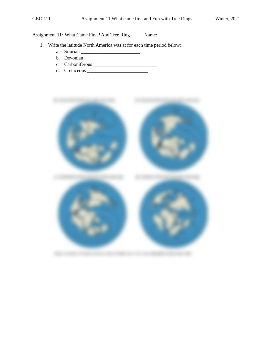 GEO 111 Assignment 11 First and Tree Rings (1).docx_d7p4d6s3si8_page1