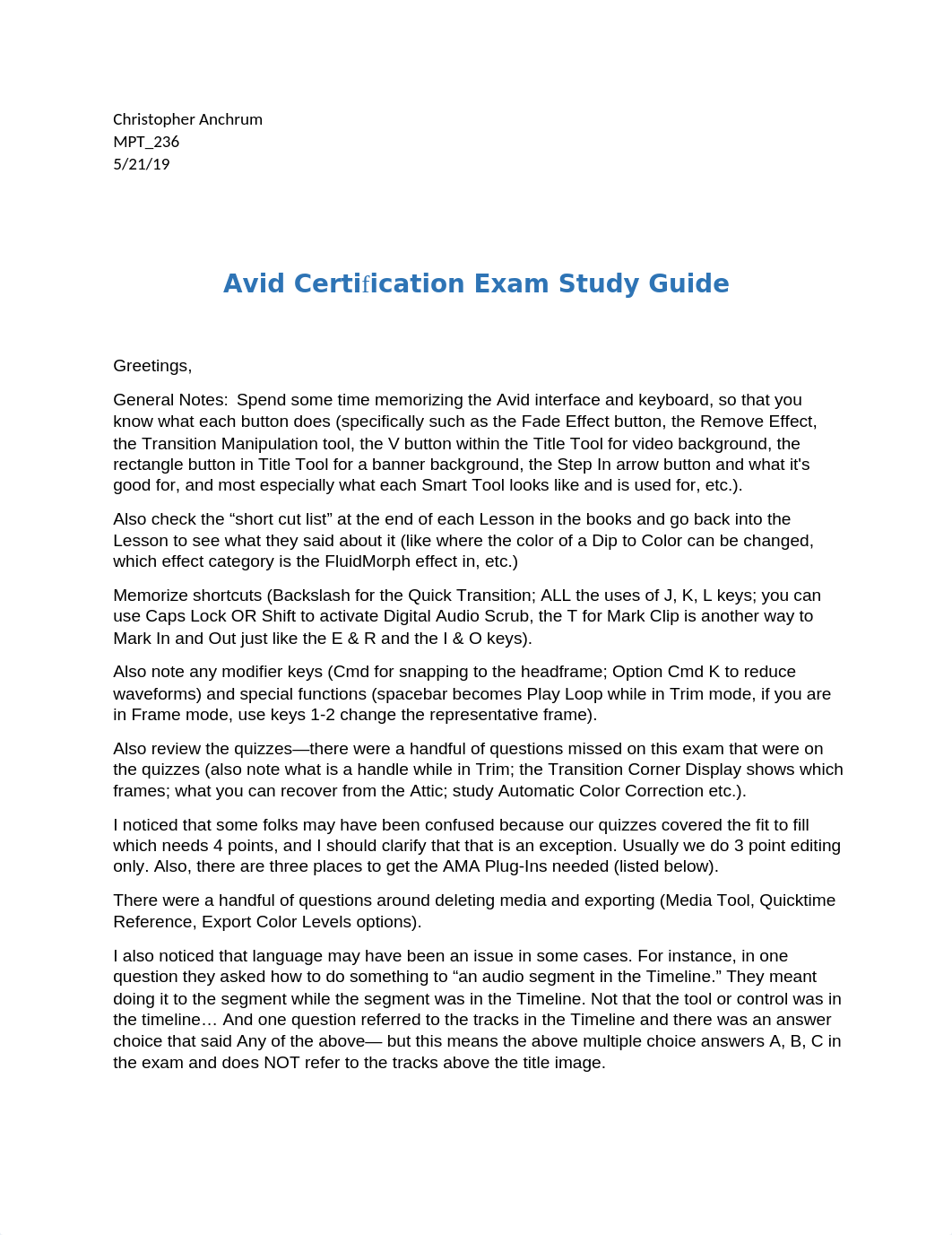 Avid Certification Exam Study Guide.docx_d7p6cw5vd6k_page1