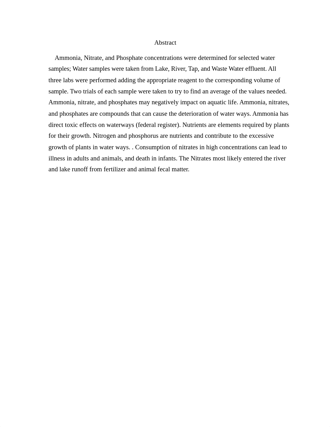 Cveg 3043 lab 5 Determination of Ammonia, Nitrate, and Phosphate of Selected Water Samples Jarvis Ha_d7ptzeklbgm_page2