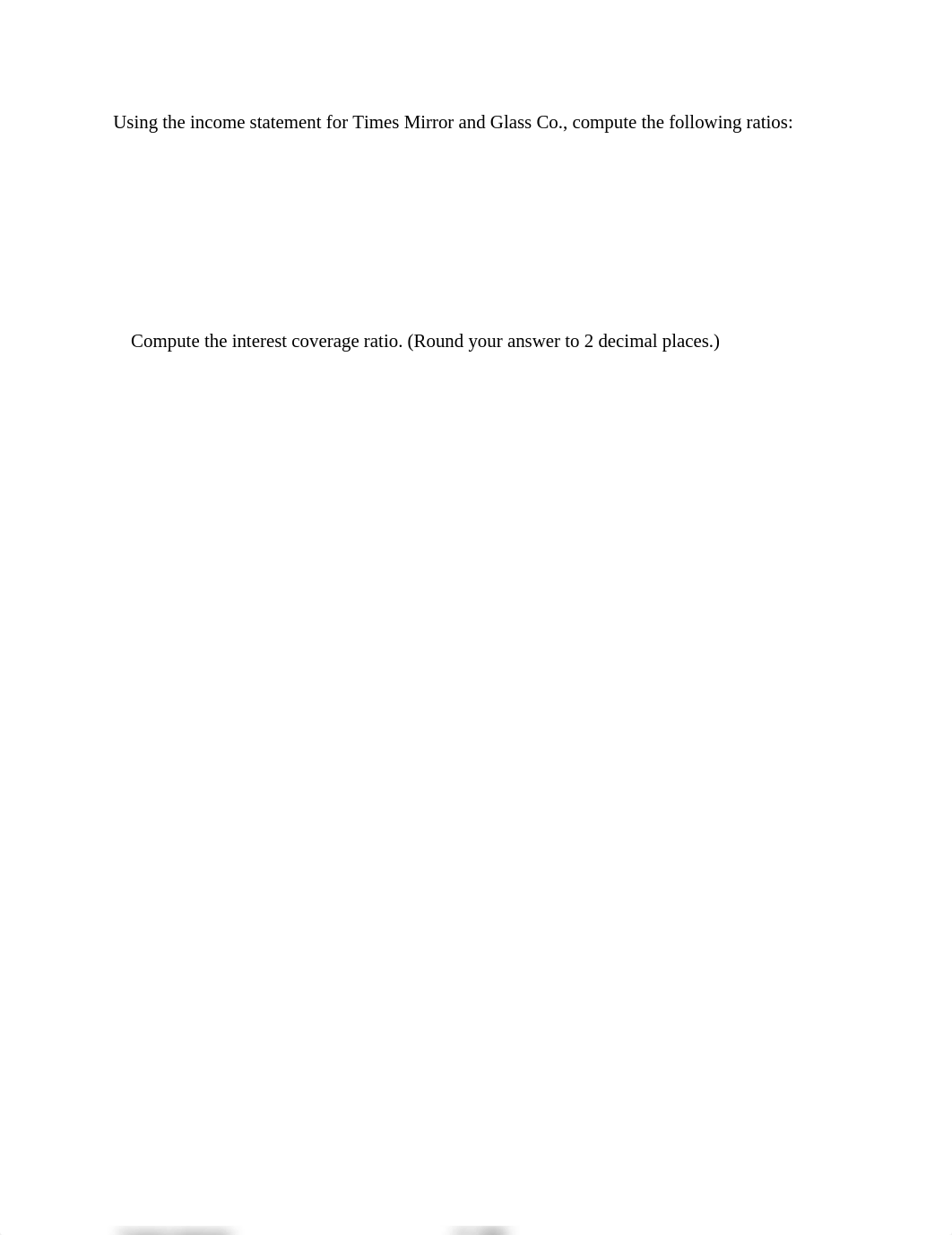 Using the income statement for Times Mirror and Glass Co_d7qe818n8wi_page1