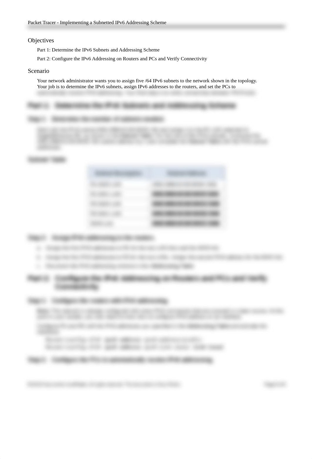 8.3.1.4 Packet Tracer - Implementing a Subnetted IPv6 Addressing Scheme.docx_d7qk1eggtaf_page2