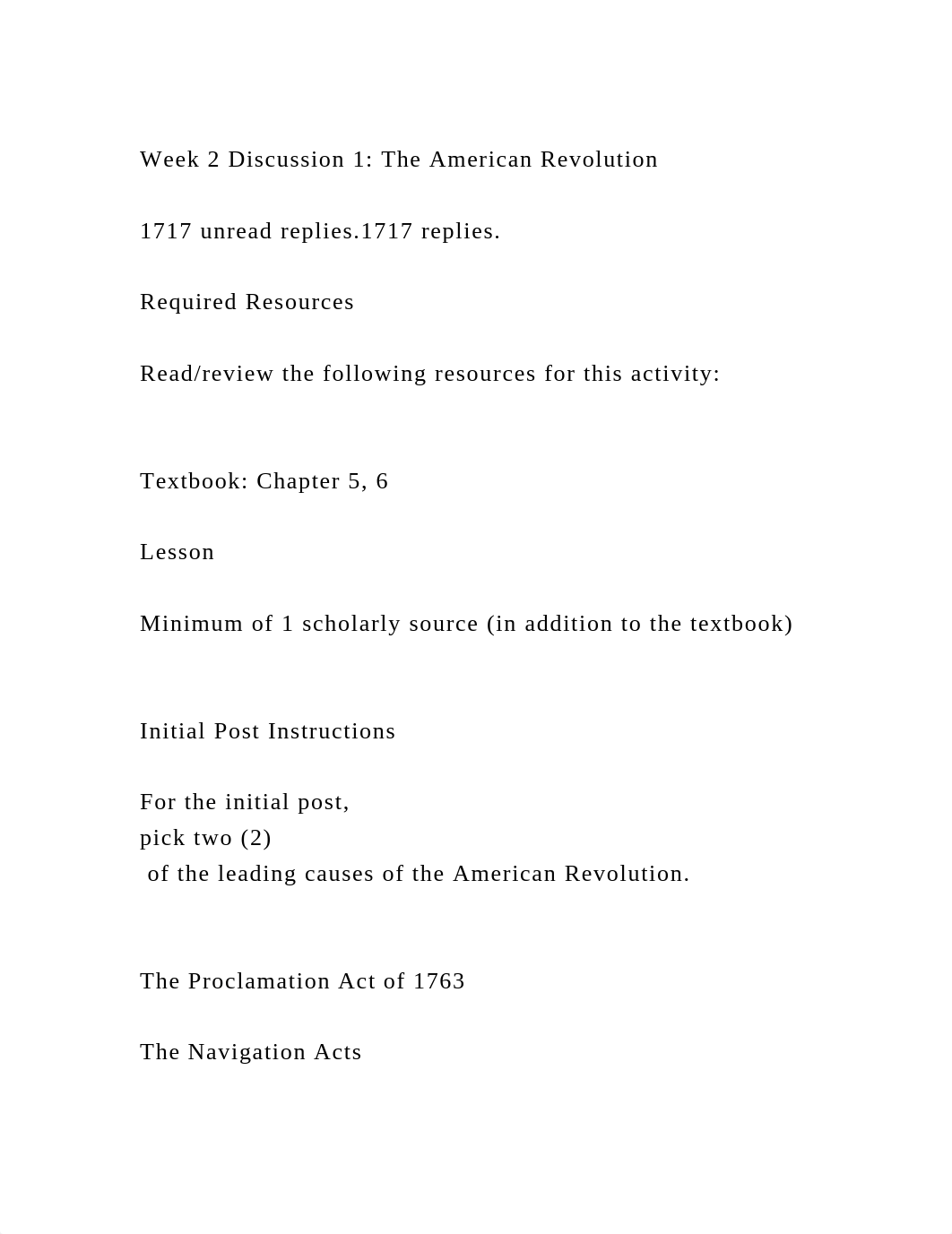 Week 2 Discussion 1 The American Revolution1717 unread replies..docx_d7rbbv9zigd_page2