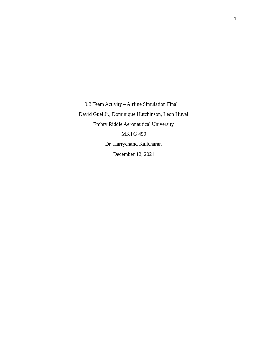 9.3 - Team Activity Airline Simulation Final Report Tiger Airlines.docx_d7rdnvud0gq_page1