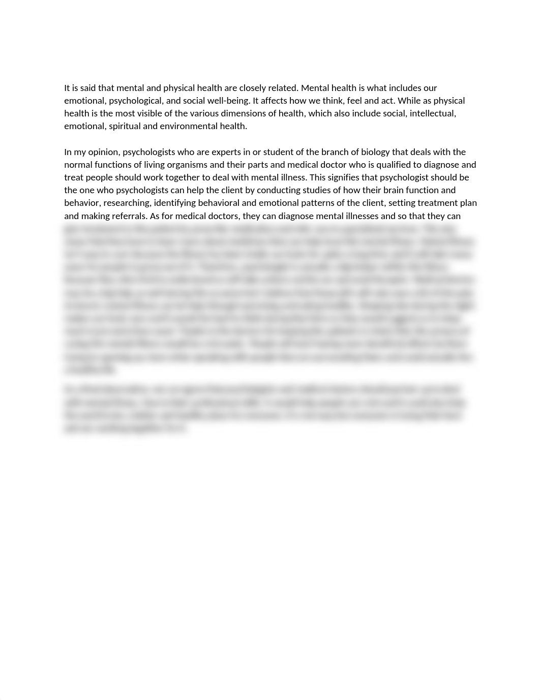 Mental illness and physical illness are both similar illness but mental is pain mentally like your b_d7rnei7tztk_page1