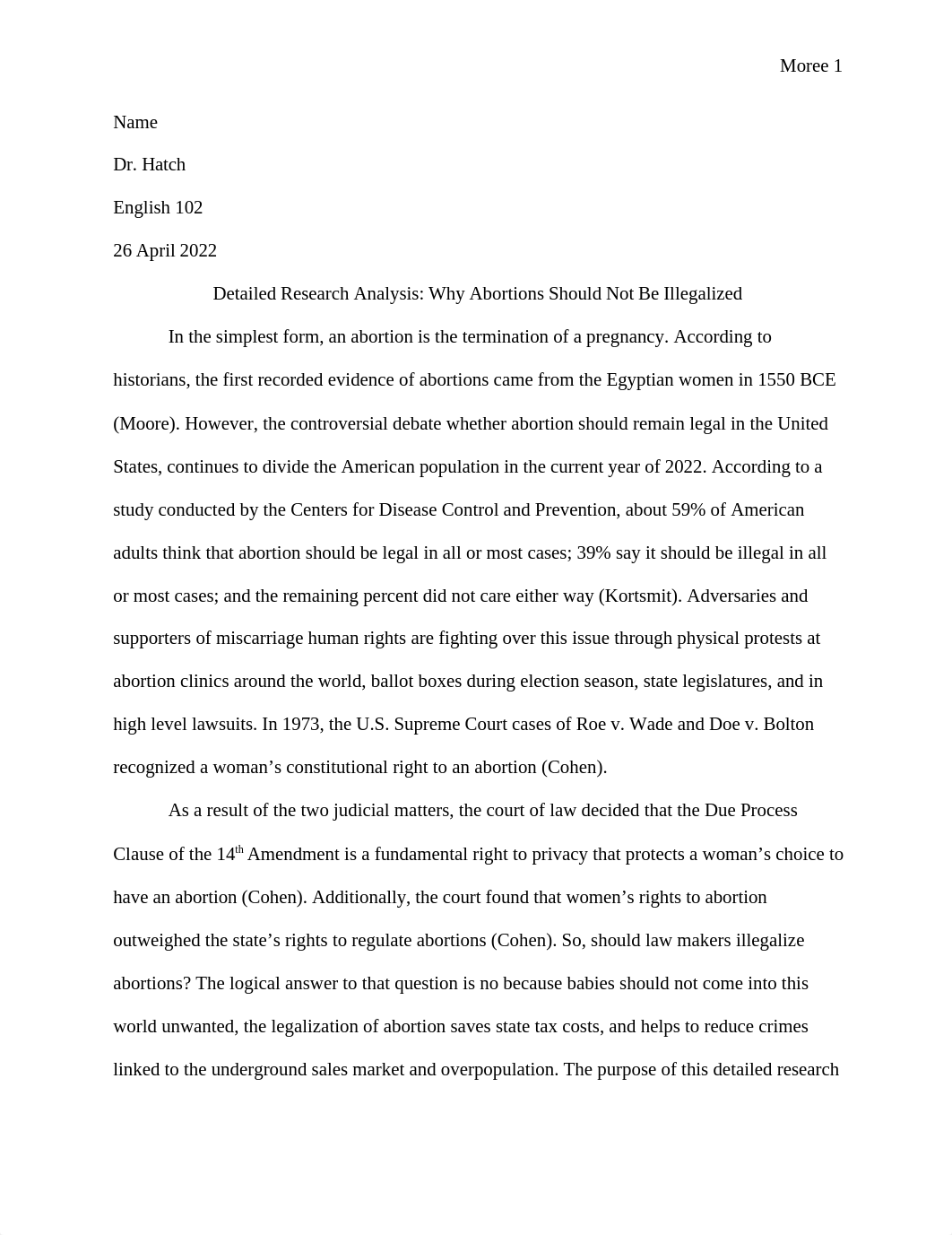 Detailed Research Analysis -Why Abortions Should Not Be Illegalized.docx_d7scfefqrnz_page1