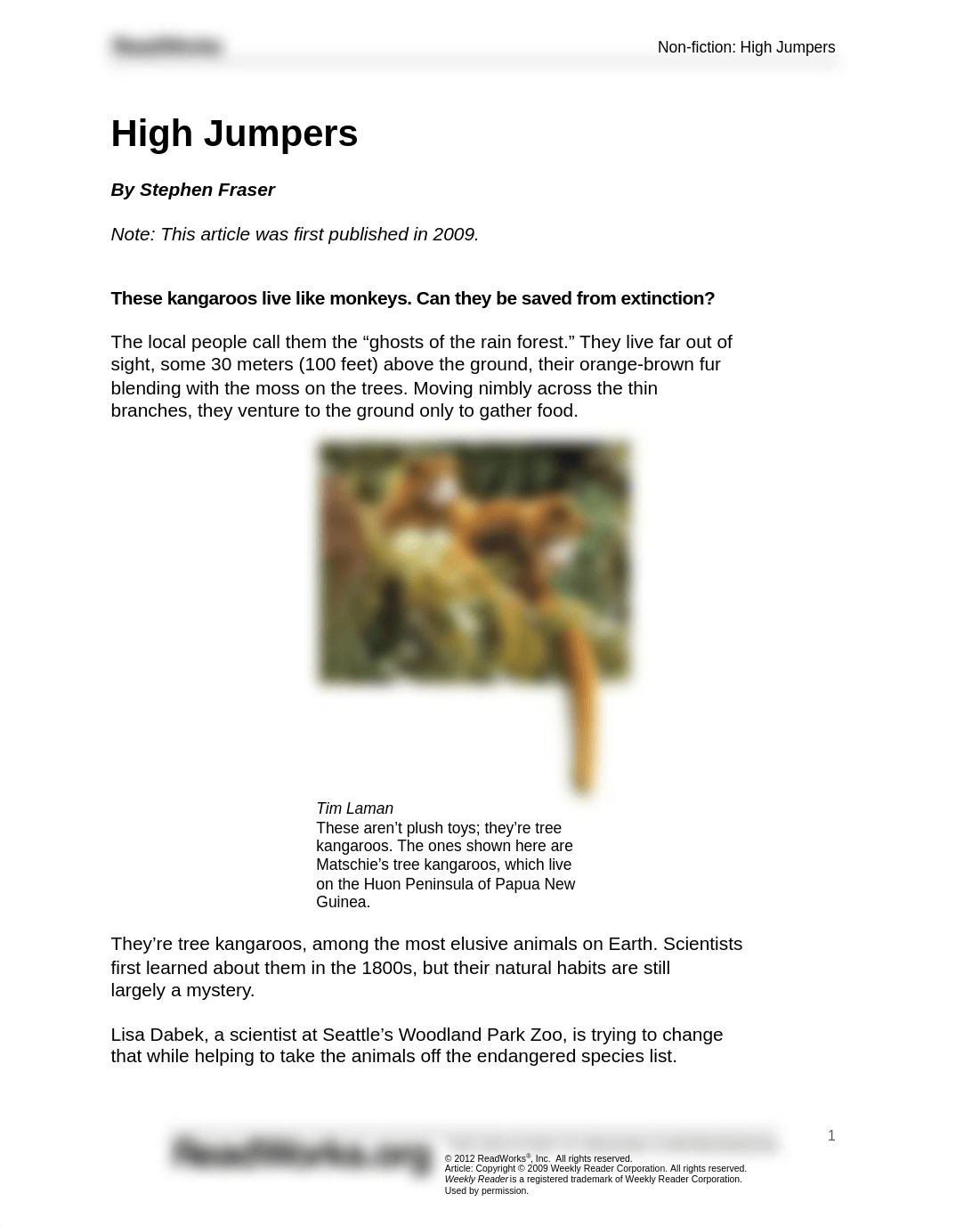 Non-fiction_ High Jumpers. These kangaroos live like monkeys. Can they be saved from extinction_.pdf_d7sew04yiyi_page1