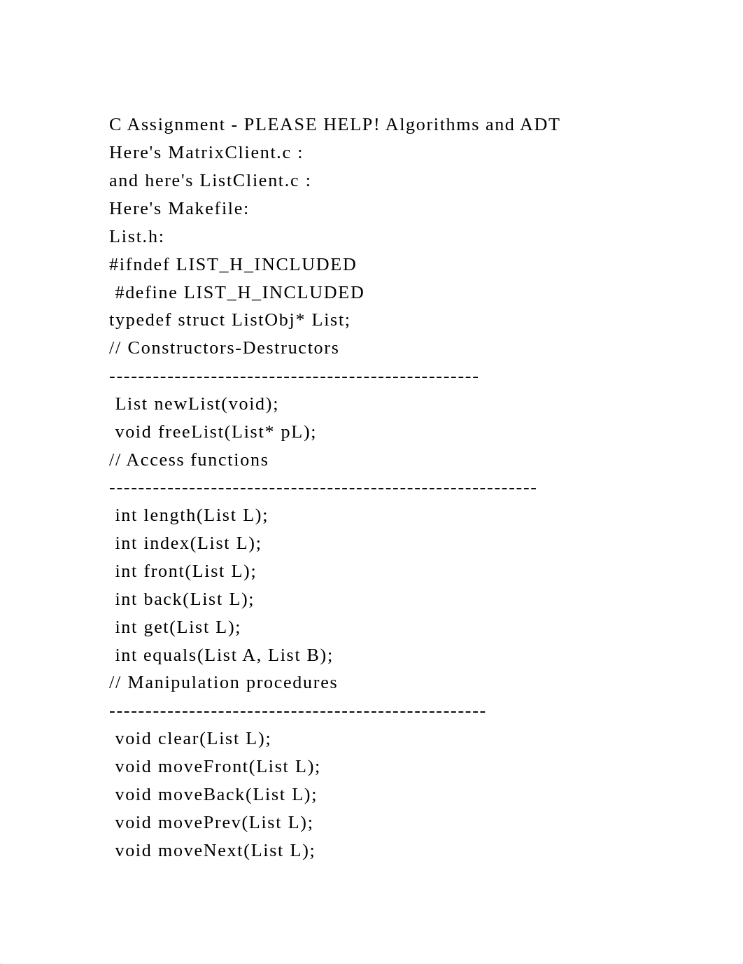 C Assignment - PLEASE HELP! Algorithms and ADTHeres MatrixClient..docx_d7ssnmf1way_page2