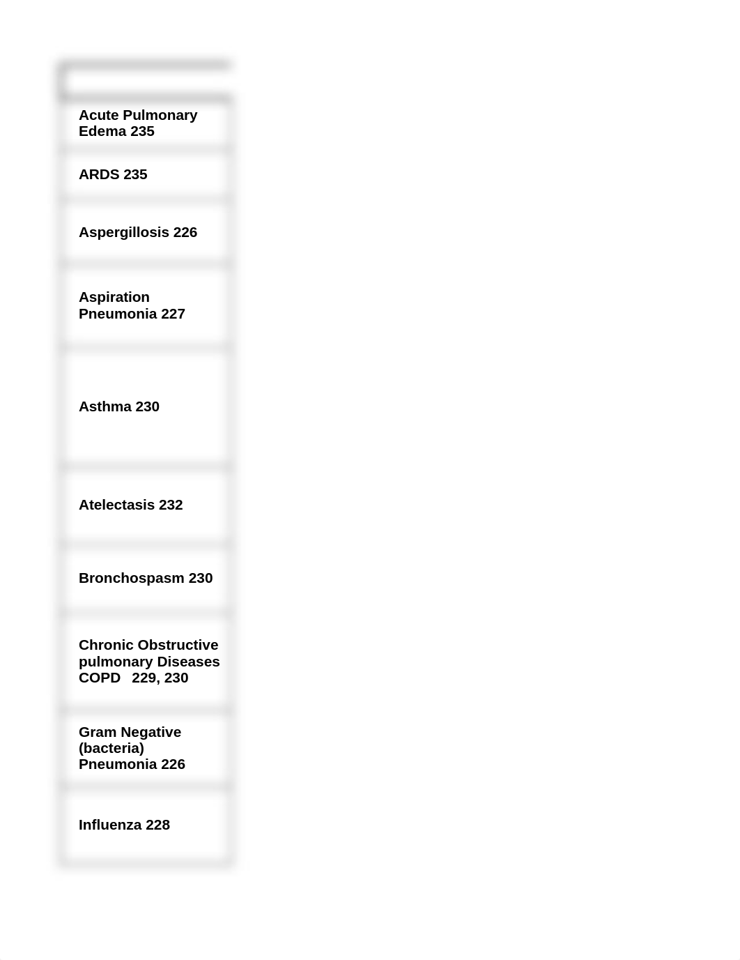 226 Respiratory Diseases Notes for Quizes and Review.xlsx_d7t8a2qicrh_page1