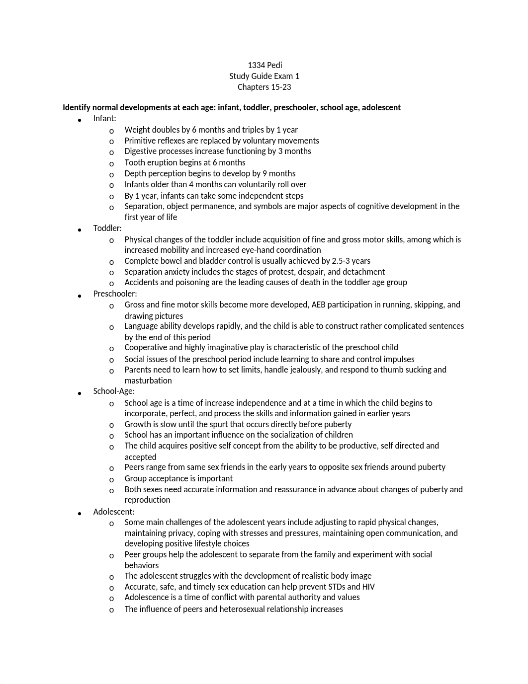 Pediatrics Exam 1 Study Guide_d7tdjz3btbt_page1