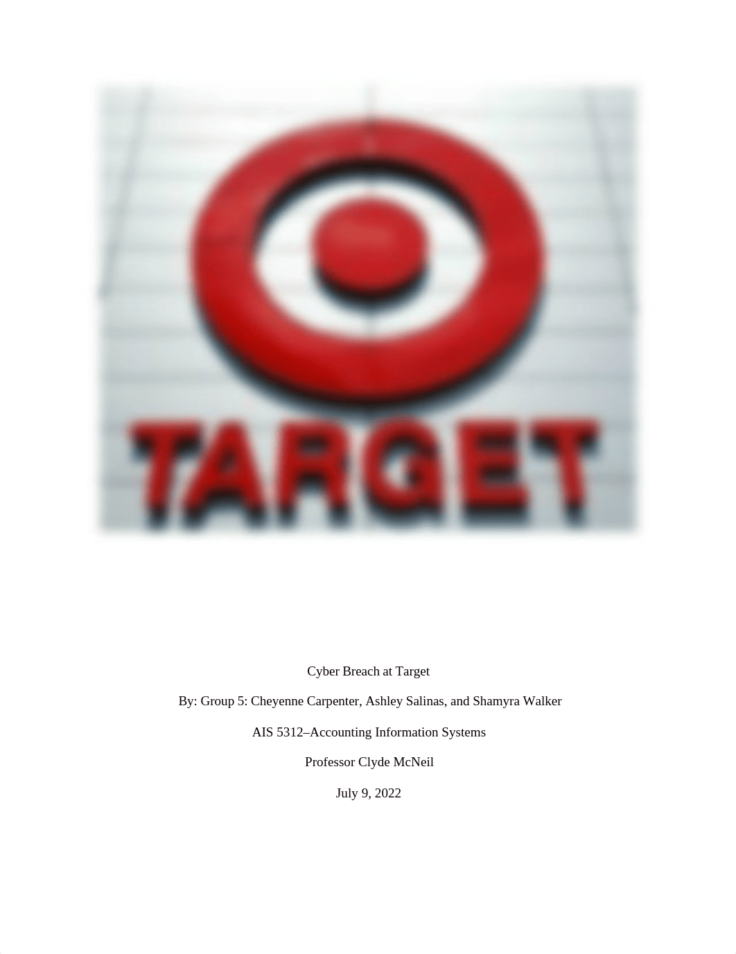 AIS 5312_ Case Study #2 Cyber Breach at Target.docx_d7tgd8gmp1c_page1