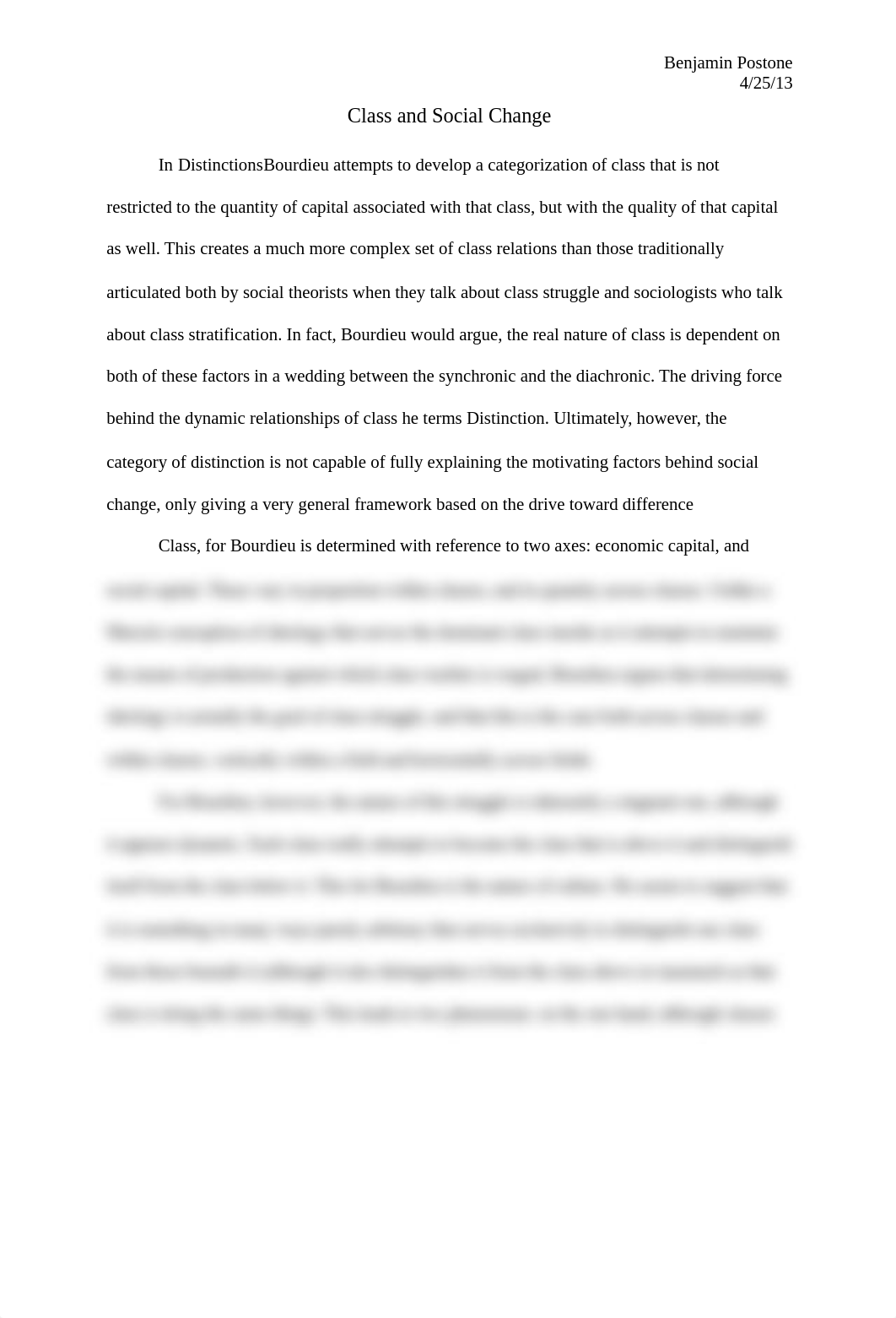 Contemporary Social Theory - Bourdieu Essay_d7tpreidhwx_page1