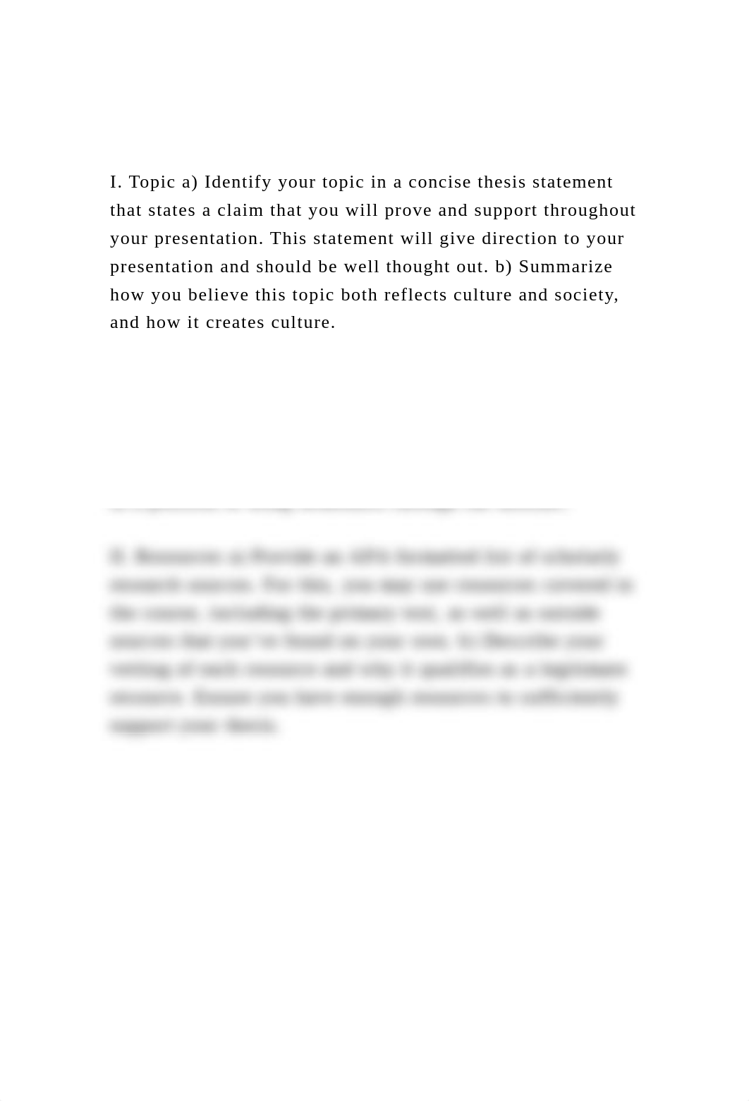 I. Topic a) Identify your topic in a concise thesis statement th.docx_d7trzak69ut_page2